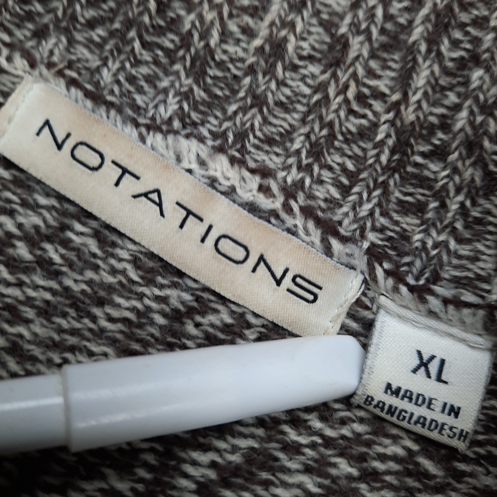 Notations Brown Cowl Neck Pullover Sweater Tunic … - image 6